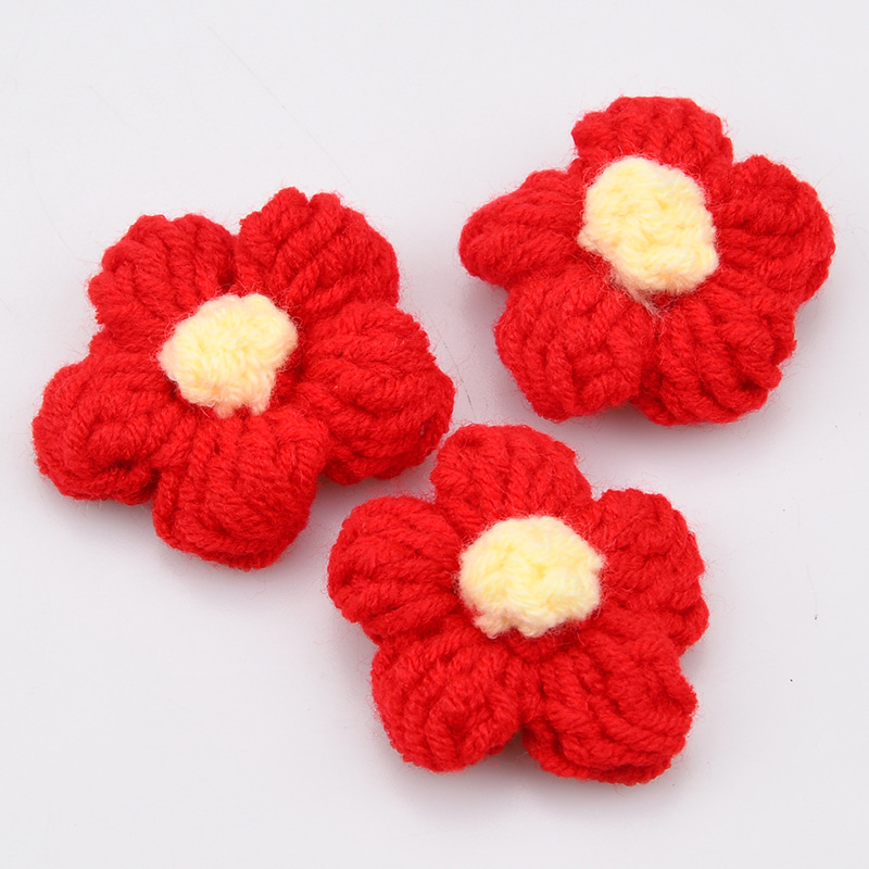 Handmade Crochet Five Petal Fl - Applique Patch Flower ulasan dan harga