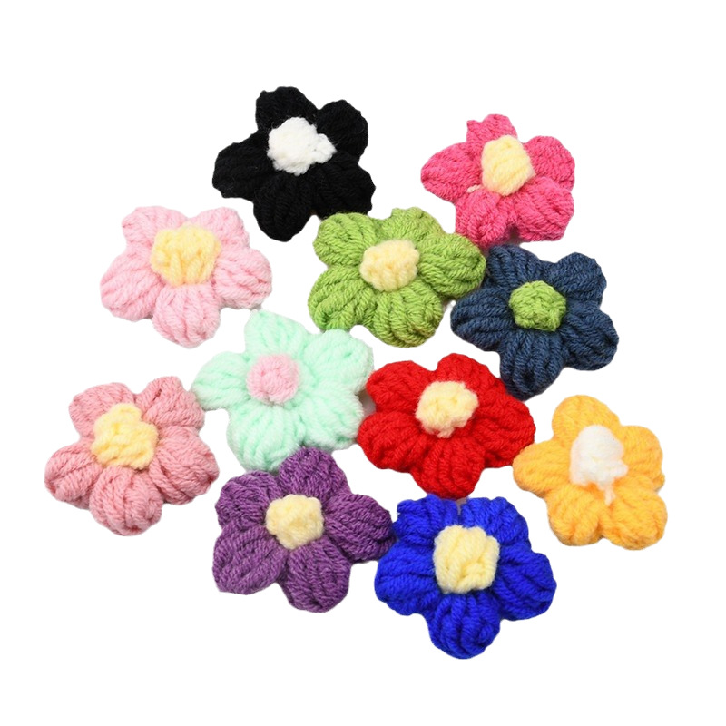 Handmade Crochet Five Petal Fl - Applique Patch Flower ulasan dan harga