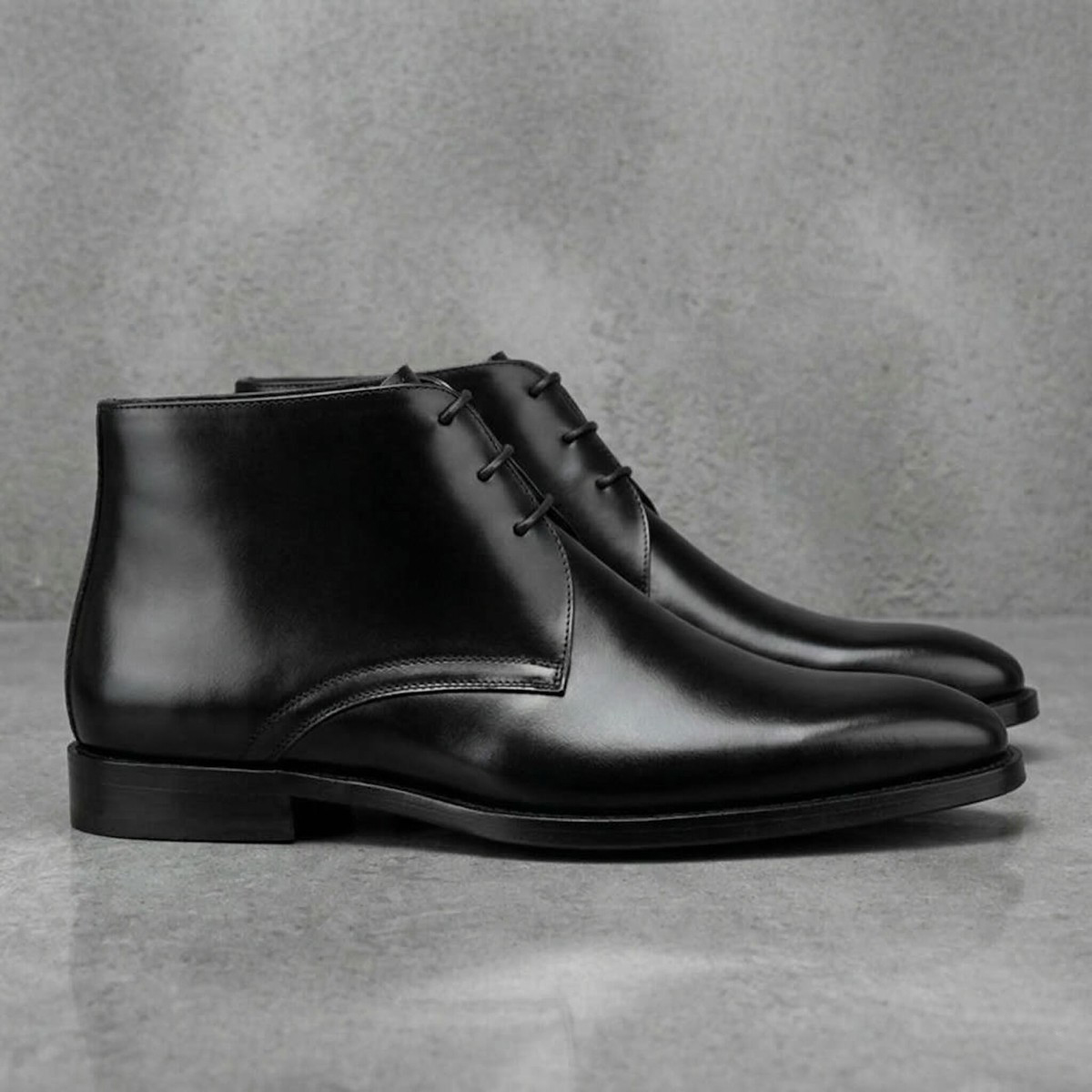 Men's Calf Leather Western Ank - Guipure Lace Panel ulasan dan harga