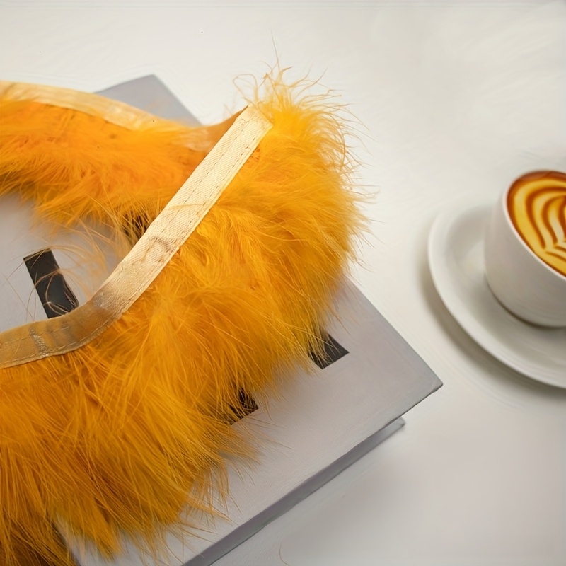 Fluffy Turkey Feathers Trim Fr - Fringe Ribbon Sewing ulasan dan harga
