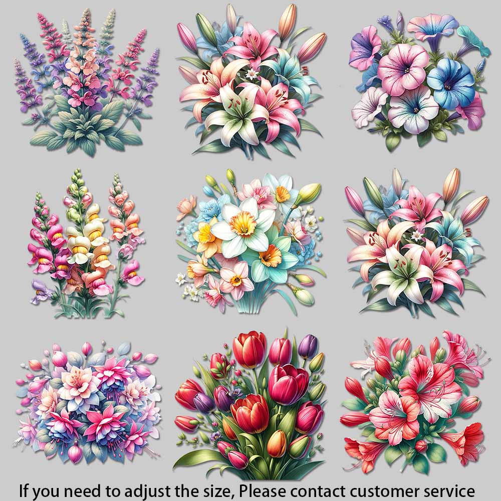 Vintage Watercolor Floral Iron - Embellishment Crafts ulasan dan harga