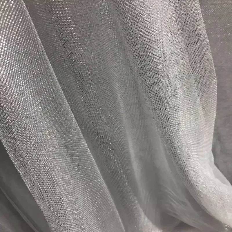 Mesh Elastic Fabric Shiny Ligh - Crystal Mesh Fabric ulasan dan harga