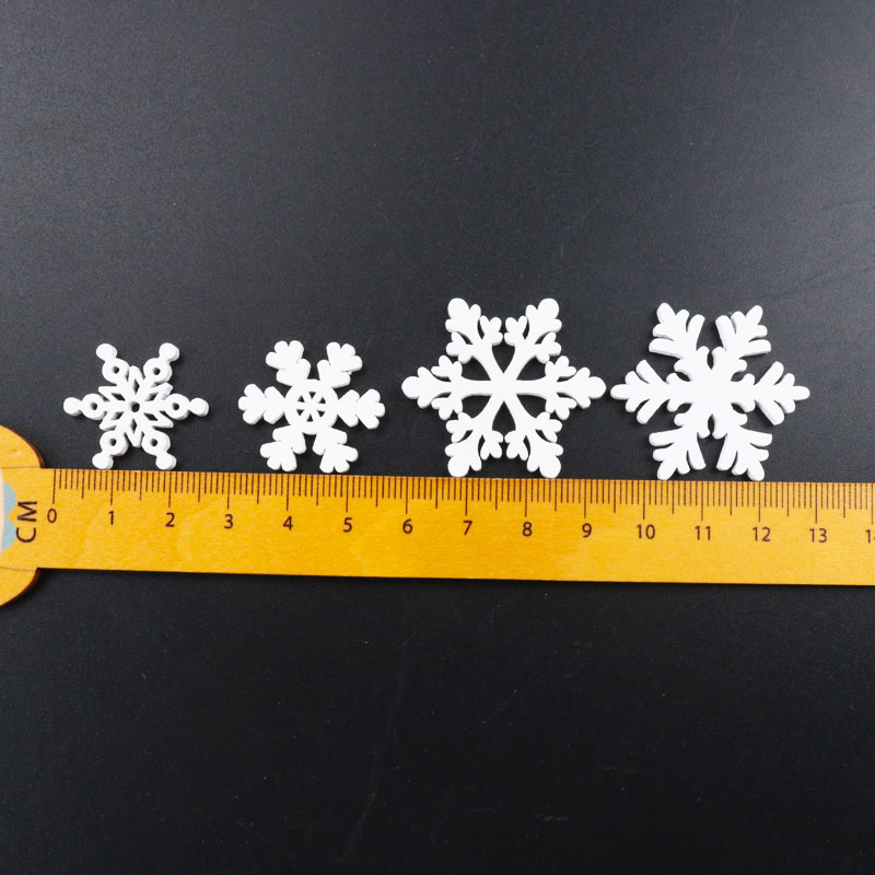 20Pcs Wooden Christmas Snowfla - Christmas Craft Embellishment ulasan dan harga