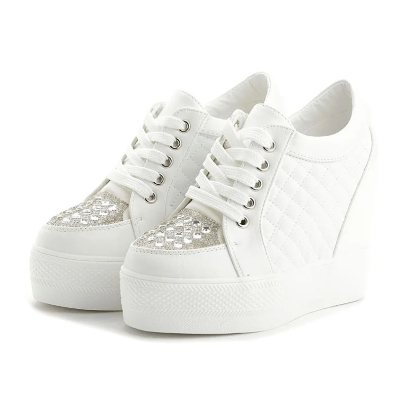 Fashion Sneakers Women Platfor - Crystal Mesh Fabric ulasan dan harga