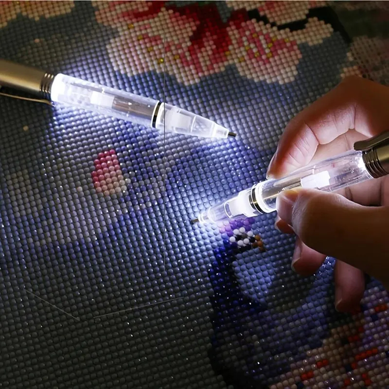 LED Light Diamond Painting Pen - Embroidery Embellishments ulasan dan harga