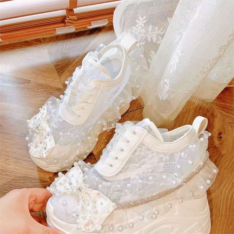 Thick bottom lace ribbon rhine - Crystal Mesh Fabric ulasan dan harga