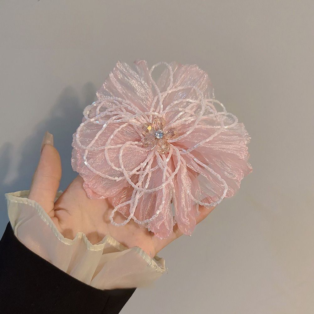 Organza Fabric Flower Patch Cr - Crystal Mesh Fabric ulasan dan harga