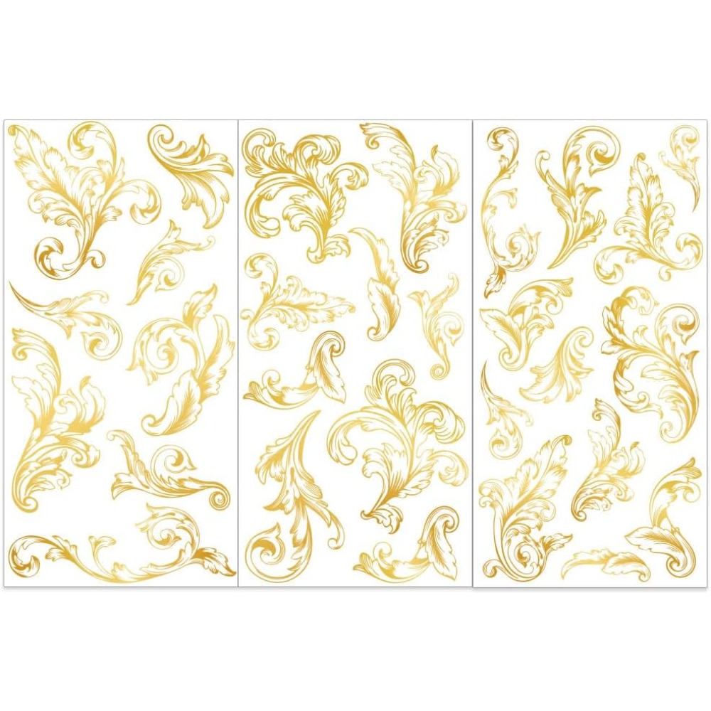 3pcs/Set Damask Rub on Transfe - Embellishment Crafts ulasan dan harga