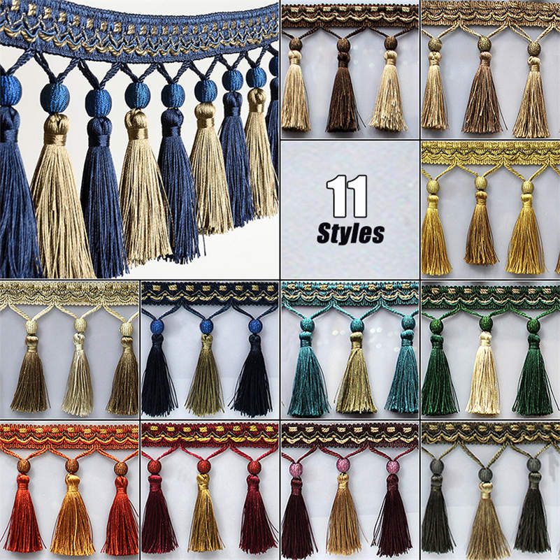 1/3M Tassel Fringe Trim Sewing - Beaded Trim Fringe ulasan dan harga