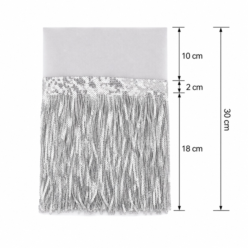 2/3/5/10Yards 18cm Sequin Frin - Fringe Ribbon Sewing ulasan dan harga