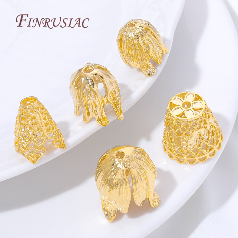 18K Gold Plated Tassel End Cap - Beaded Trim Fringe ulasan dan harga