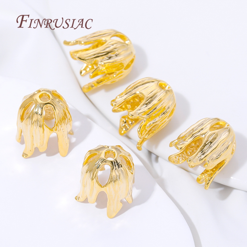 18K Gold Plated Tassel End Cap - Beaded Trim Fringe ulasan dan harga