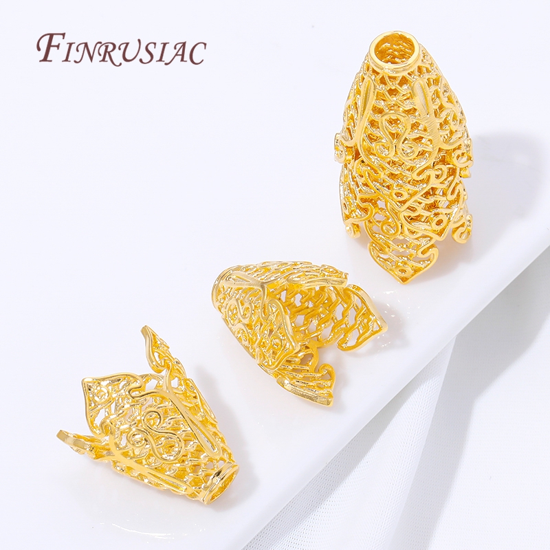 18K Gold Plated Tassel End Cap - Beaded Trim Fringe ulasan dan harga