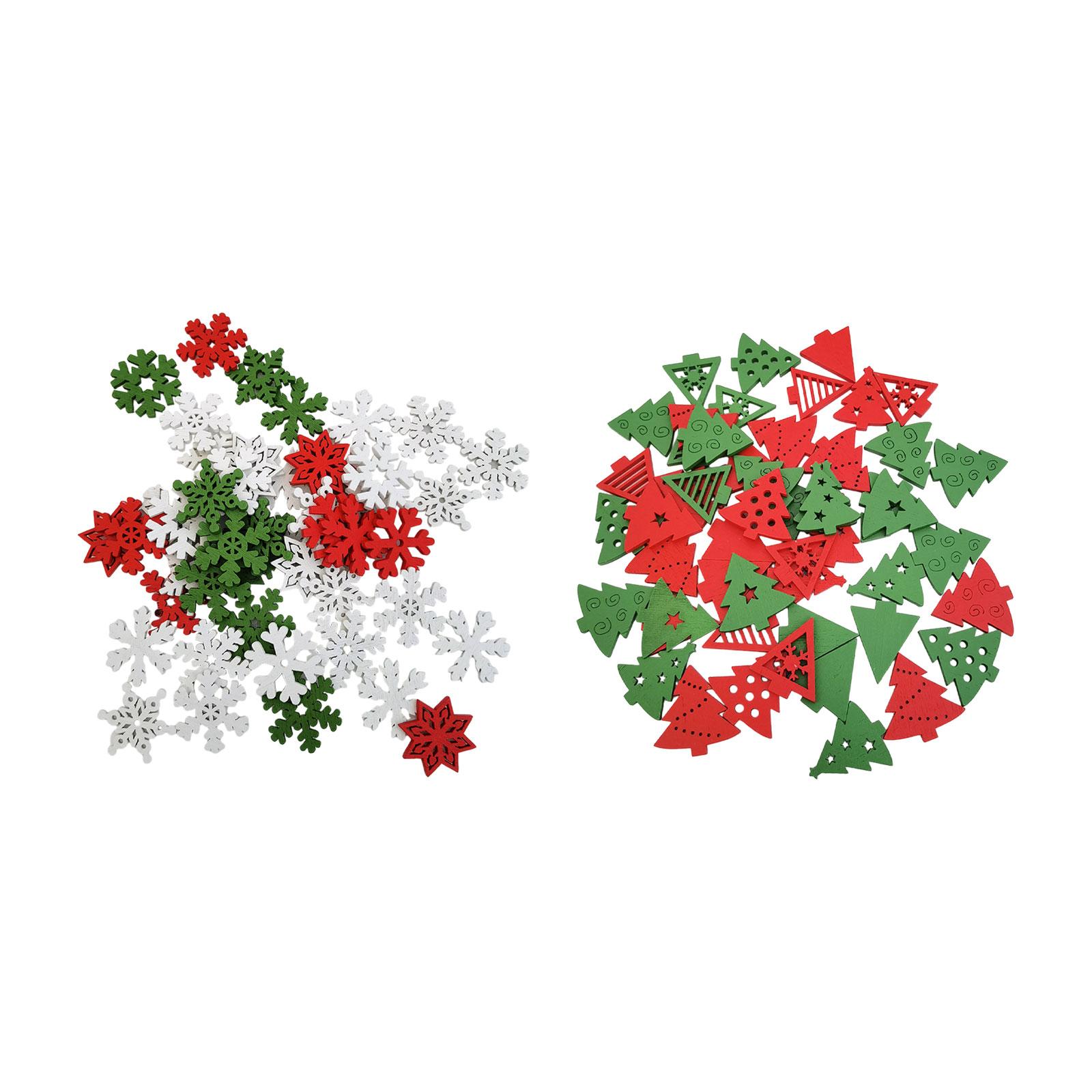 50 Pieces Wooden Christmas Emb - Christmas Craft Embellishment ulasan dan harga
