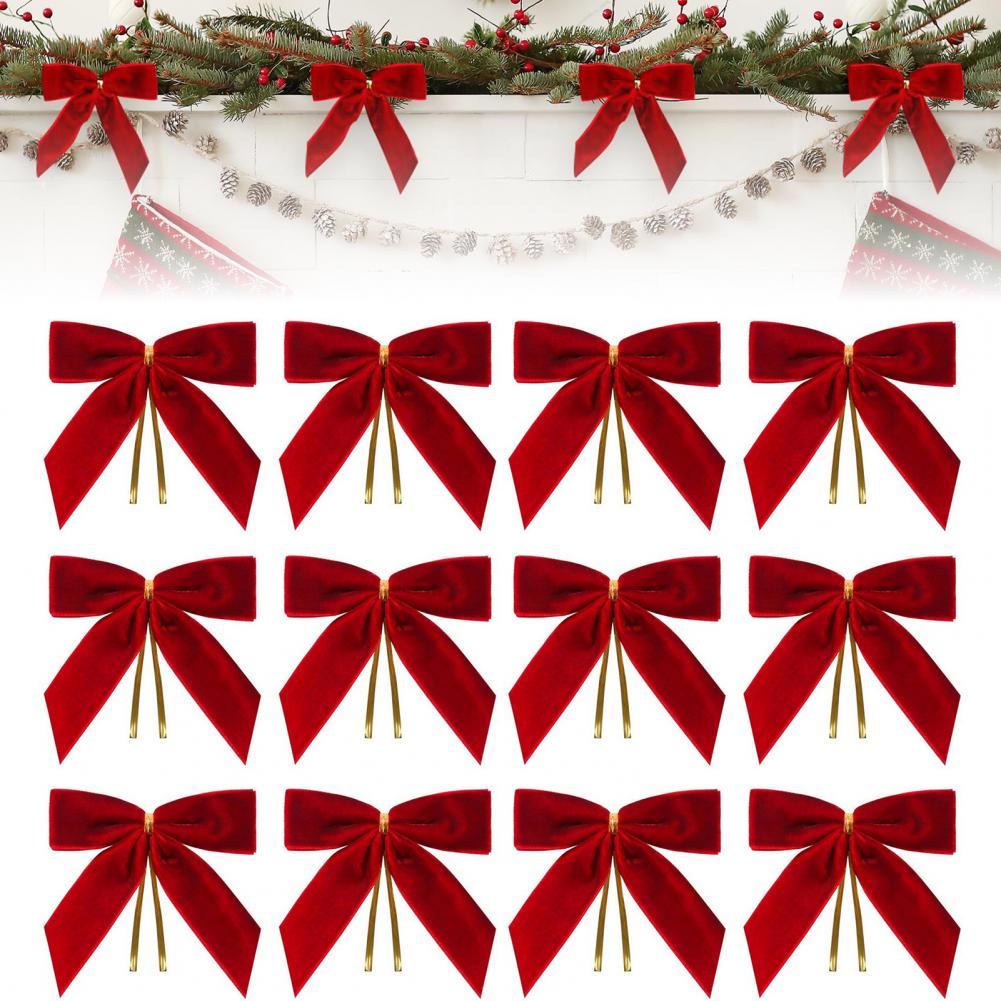 Christmas Bow Embellishment Ch - Christmas Craft Embellishment ulasan dan harga