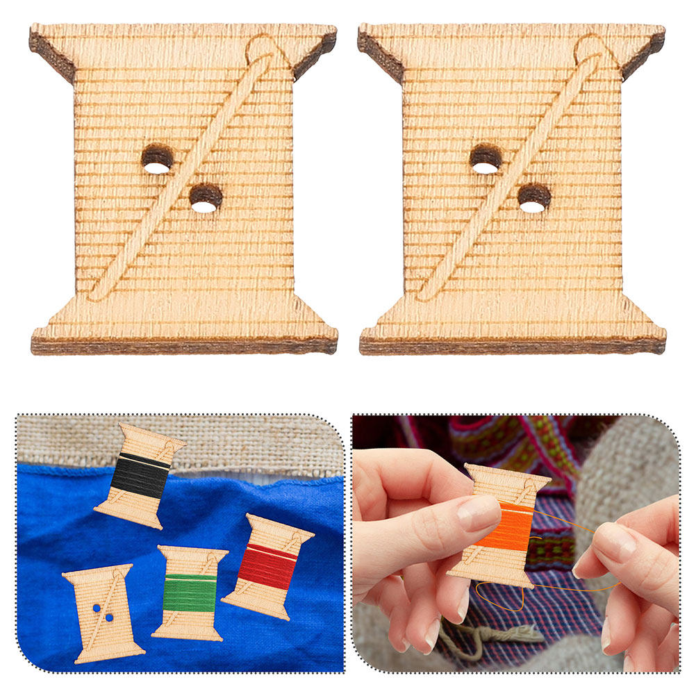 100Pcs Wooden Sewing Machine T - Embroidery Craft ulasan dan harga