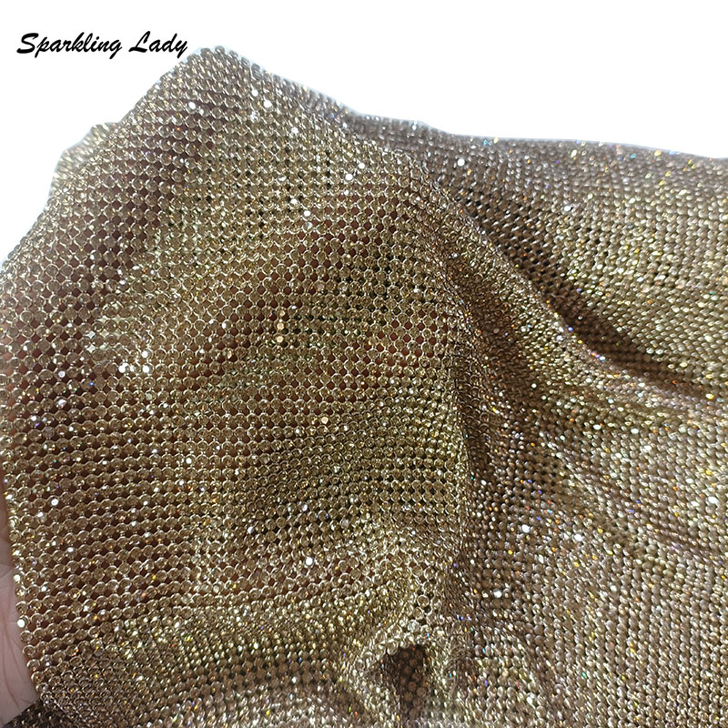 2MM Silver Crystal Mesh Fabric - Crystal Mesh Fabric ulasan dan harga